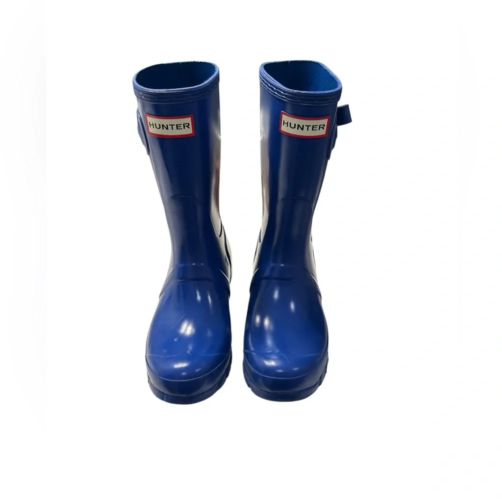Hunter Original Short Rain Boots – Women’s Size 6 – Classic Blue 🌧️💙